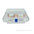 Caja de dientes de almacenamiento dental transparente de plástico de 15x10x7.5cm